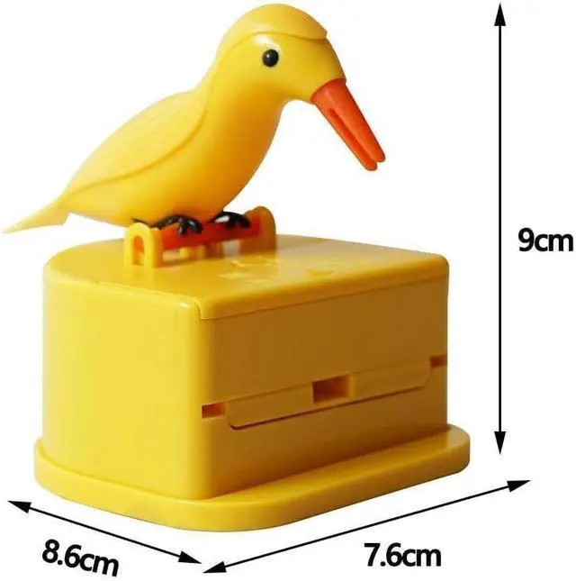 Alt view image 5 of 5 - Woodpecker Cute Little Bird Push-Type Automatic Toothpick Holder, Telescopic Toothpick Box for Home, Kitchen Decoration