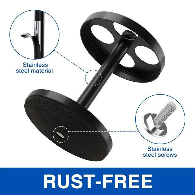 Alt view image 3 of 7 - Black Stainless Toothbrush Holder Stand: Rustproof Bathroom Countertop Organizer, 4 Ventilated Slots Hold Manual Toothbrushes, Razor