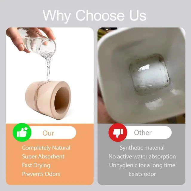 Alt view image 4 of 6 - Mini Toothbrush Holders for Bathrooms - Diatomite Quick-Dry Organizer, Compact Portable Toothbrush Holder for Countertop, Shower & Travel Storage