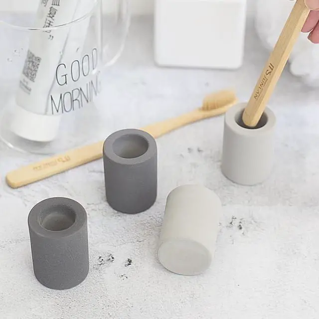 Alt view image 6 of 6 - Mini Toothbrush Holders for Bathrooms - Diatomite Quick-Dry Organizer, Compact Portable Toothbrush Holder for Countertop, Shower & Travel Storage