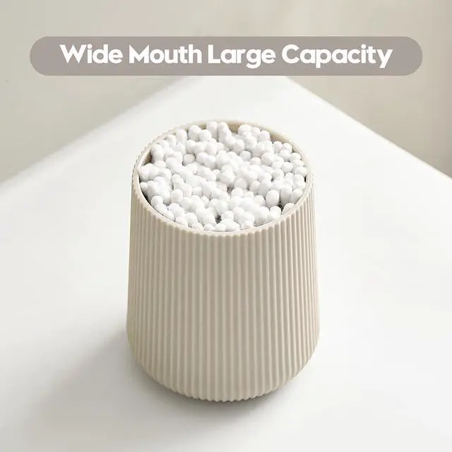 Alt view image 2 of 6 - Beige Striped Toothbrush Holder for Electric Toothbrushes Bathroom Organizer Cup for Toothpaste Kids & Adults