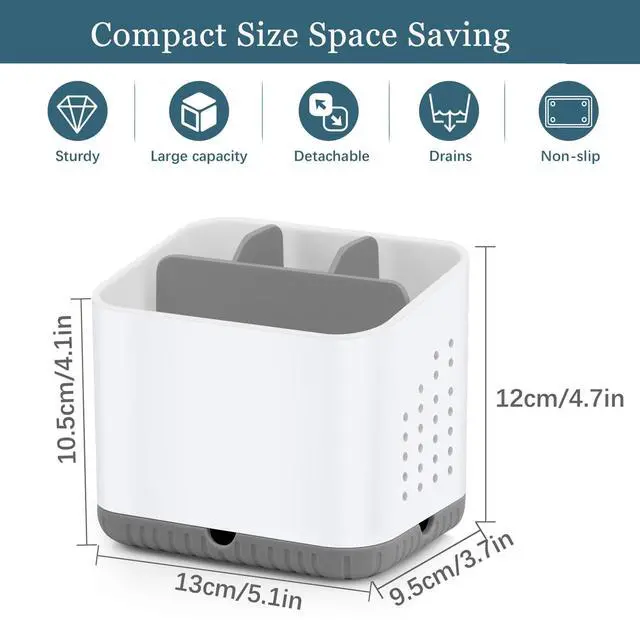 Alt view image 6 of 7 - Toothbrush Holders for Bathrooms, Kids Electric Toothbrush and Toothpaste Holder, 4 Slots Tooth Brushing Holder for Bathroom Countertop Organizer and Storage, Bathroom Accessories (Grey)