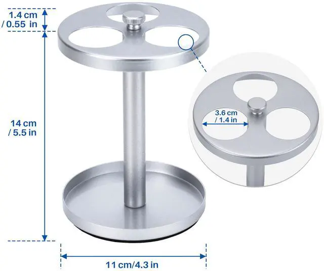 Alt view image 2 of 7 - Electric Toothbrush Holder Stand for Bathroom: Stainless Steel Ventilated Organizer with Slots for Electric Toothbrushes & Razors, Silver