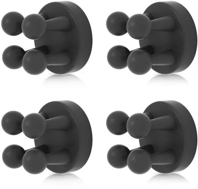 Main image of 4 pcs Silicone Toothbrush Holder Multi-Function Hook Waterproof self Adhesive Single Toothbrush Hook Plug Holder for Wall for Hanging Bathroom Kitchen Living Room Office