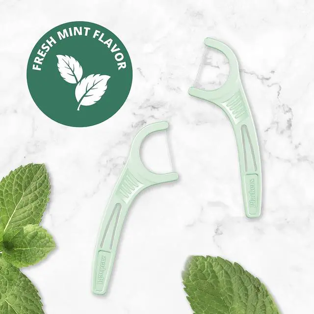 Alt view image 6 of 6 - Micro Mint Dental Flossers, Fold-Out Toothpick, Super Tuffloss, Easy Storage with Sure-Zip Seal, Fresh Mint Flavor, 750 Count (Pack of 5)