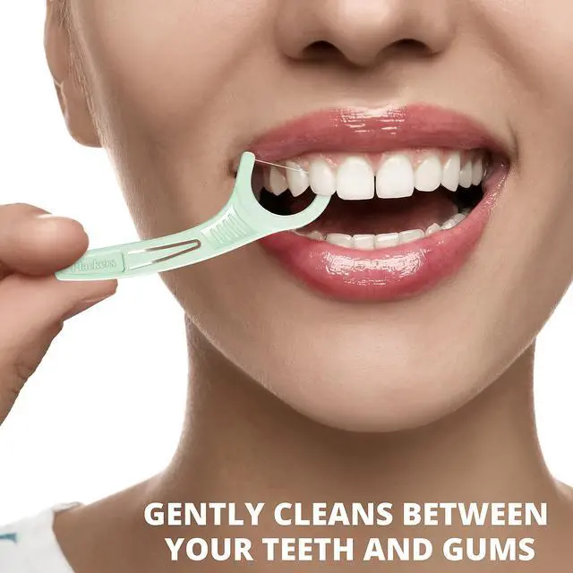 Alt view image 5 of 6 - Micro Mint Dental Flossers, Fold-Out Toothpick, Super Tuffloss, Easy Storage with Sure-Zip Seal, Fresh Mint Flavor, 750 Count (Pack of 5)