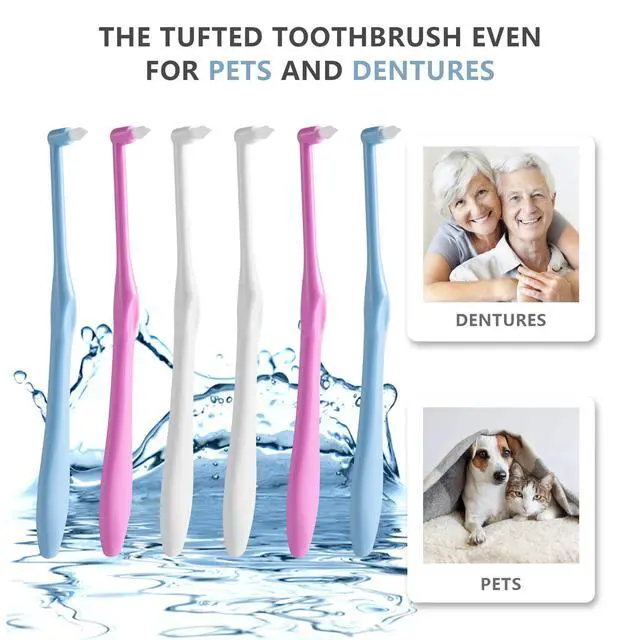 Alt view image 5 of 7 - End-Tuft Tapered Trim Toothbrush, 6 PCS Tufted Interspace Brush Wisdom Gap Toothbrush for Orthodontic Braces Bridges Line and Detail Cleaning
