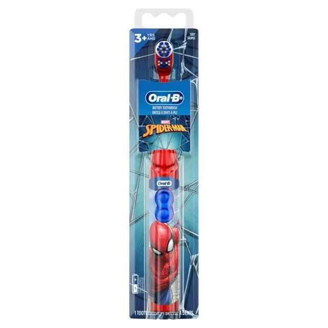 Alt view image 6 of 6 - Kid's Battery Toothbrush Featuring Marvel's Spiderman, Soft Bristles, for Kids 3+