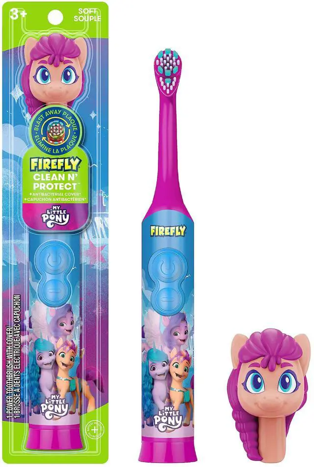 Main image of Clean N' Protect My Little Pony Power Toothbrush with 3D Character Cover, Soft Bristles, Battery Included, Ages 3+