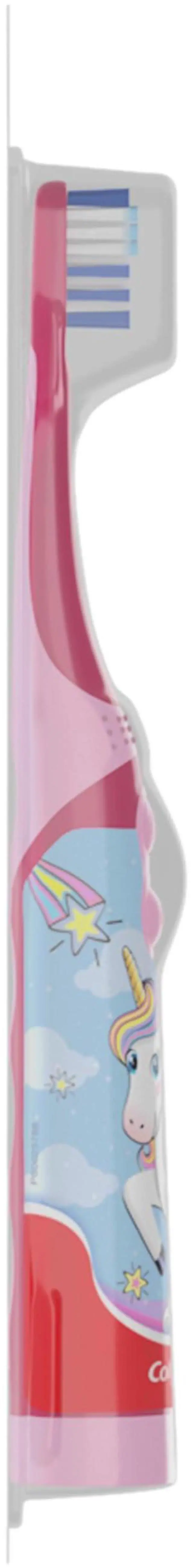 Alt view image 4 of 7 - Kids Battery Powered Toothbrush, Kids Battery Toothbrush with Included AA Battery, Extra Soft Bristles, Flat-Laying Handle to Prevent Rolling, Unicorn Toothbrush, 1 Pack