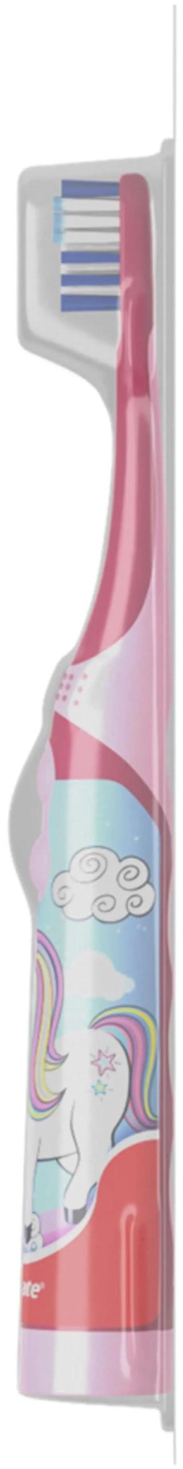 Alt view image 5 of 7 - Kids Battery Powered Toothbrush, Kids Battery Toothbrush with Included AA Battery, Extra Soft Bristles, Flat-Laying Handle to Prevent Rolling, Unicorn Toothbrush, 1 Pack