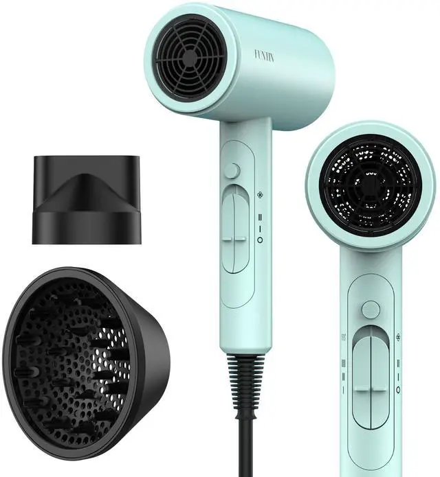 Main image of Hair Dryer Blow Dryer with Diffuser Brush Comb 1800W Full Accessories for Women Professional Tifunny Blue