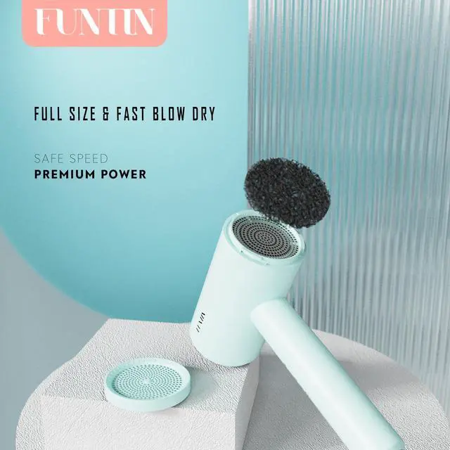 Alt view image 5 of 6 - Hair Dryer Blow Dryer with Diffuser Brush Comb 1800W Full Accessories for Women Professional Tifunny Blue