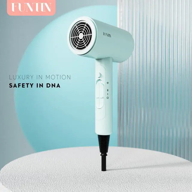 Alt view image 4 of 6 - Hair Dryer Blow Dryer with Diffuser Brush Comb 1800W Full Accessories for Women Professional Tifunny Blue