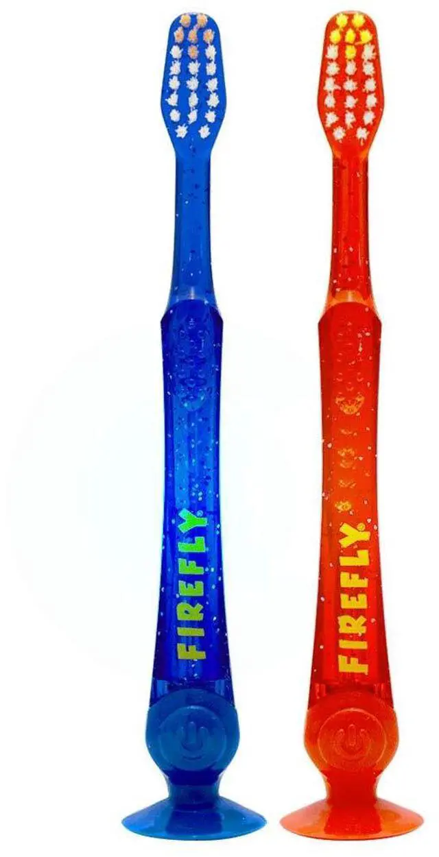 Main image of Light-Up Timer Kids Toothbrush with Suction Cup, Soft - 2 Count (Pack of 1), Assorted