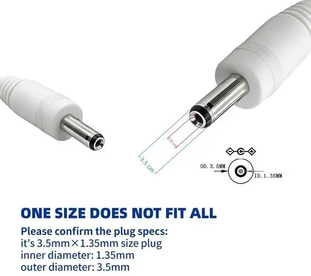 Alt view image 7 of 7 - Charger Cord Replacement for Bitvae D2/R1/R2/S2 Electric Toothbrush, Compatible with Fairywill, Vekkia, Mornwell & More, White