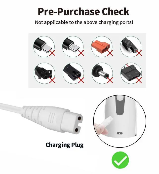 Alt view image 2 of 7 - USB Charging Cable for Water Flosser Portable Cordless Oral Irrigator Replacement Charger for Nicwell, Fairywill, Aquasonic, Nicefeel, Oralfree, MOSPRO, Cremax, Tovendor, Hangsun, Insmart, Zerhunt