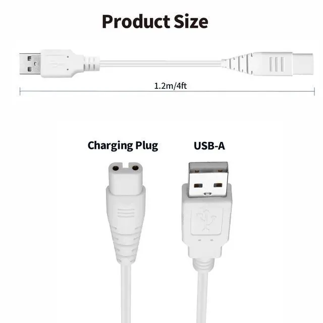 Alt view image 6 of 7 - USB Charging Cable for Water Flosser Portable Cordless Oral Irrigator Replacement Charger for Nicwell, Fairywill, Aquasonic, Nicefeel, Oralfree, MOSPRO, Cremax, Tovendor, Hangsun, Insmart, Zerhunt