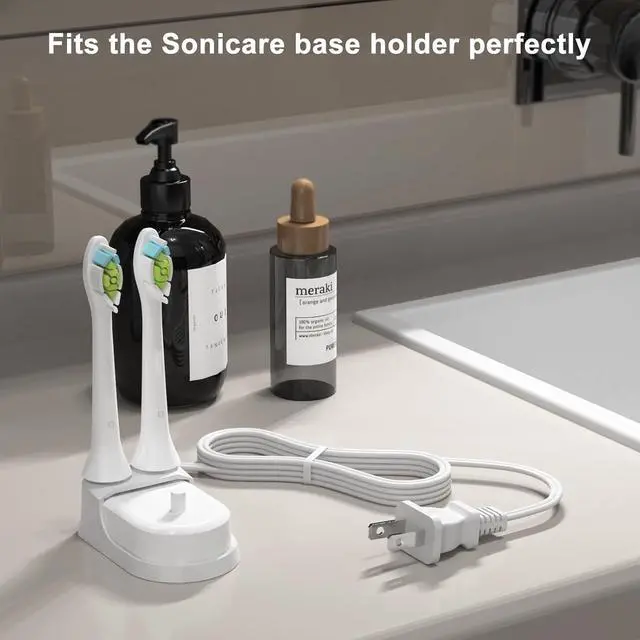 Alt view image 4 of 6 - Charger Base Compatible with Philips Sonicare Electric Toothbrush, Replacement Charging Stand for 4100 1100 5300 6100 7500 2100 6500 5100 3100 Series, Waterproof Travel Power Cord