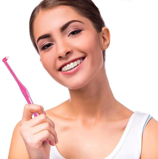 Alt view image 4 of 4 - 6 Pieces End Tuft Toothbrush Single Tufted Toothbrush Soft Interdental Brushes Tooth Stain Remover for Implants Teeth Detail Cleaning Tooth Stain (Bright Colors)