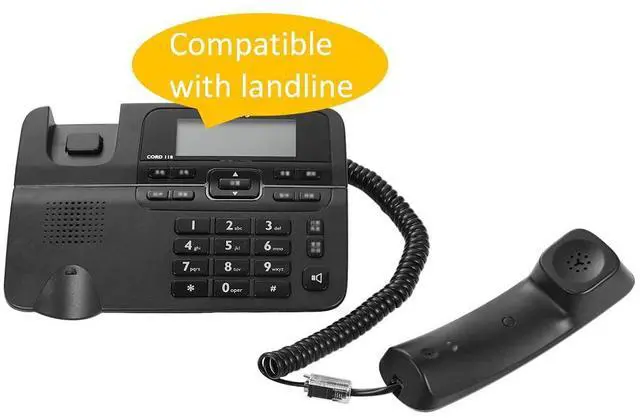 Alt view image 5 of 5 - Telephone Handset Cord, 8Ft Uncoiled / 1.4Ft Coiled Landline Phone Handset Cable 4P4C Telephone Accessory Black (5 Pack)