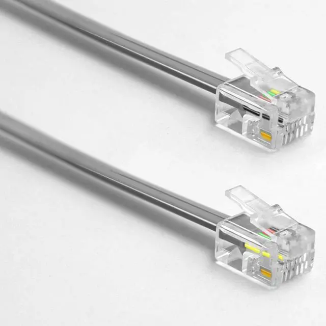 Alt view image 2 of 4 - 3Pack Phone Cord 6ft Telephone Cord Phone Cable RJ11 6P4C Male to Male for Landline and Fax - 6 Feet