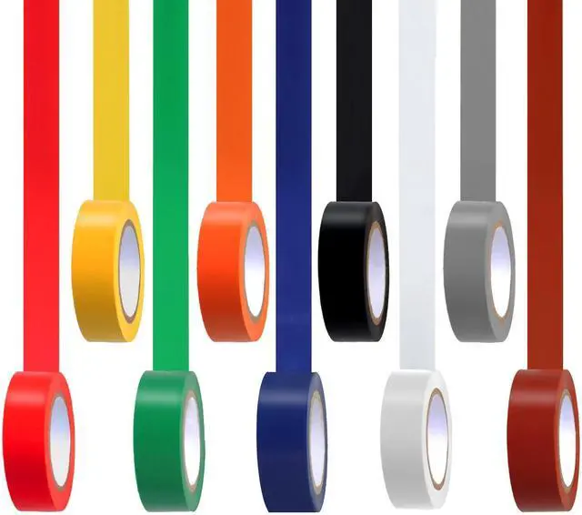 Main image of 9 Pack Coloured Electrical Tape, Electrical Tape Colours Water, Sun, and Oil Resistant, Suitable for Most Domestic, Commercial, and Industrial environments.