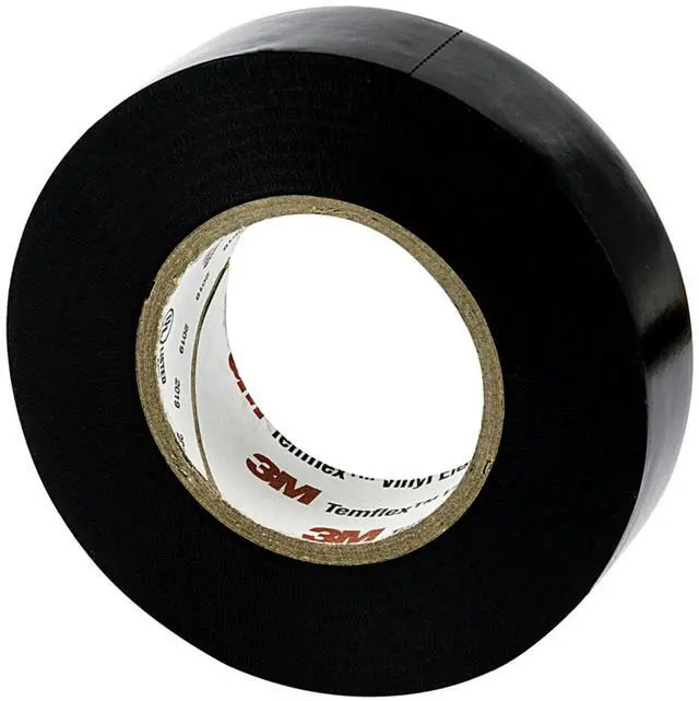 Alt view image 4 of 7 - Temflex General-Purpose Vinyl Electrical Tape (1700), 3/4 in. x 60 ft., 7 Mil, Black, 3 Rolls