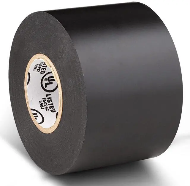 Main image of Wide Electrical Tape - Heavy Duty Flame Retardant Black Electrical Tape, Industrial Grade Waterproof PVC Vinyl Roll, 2in x 66ft, 7 Mil, 600V - UL/CSA Listed