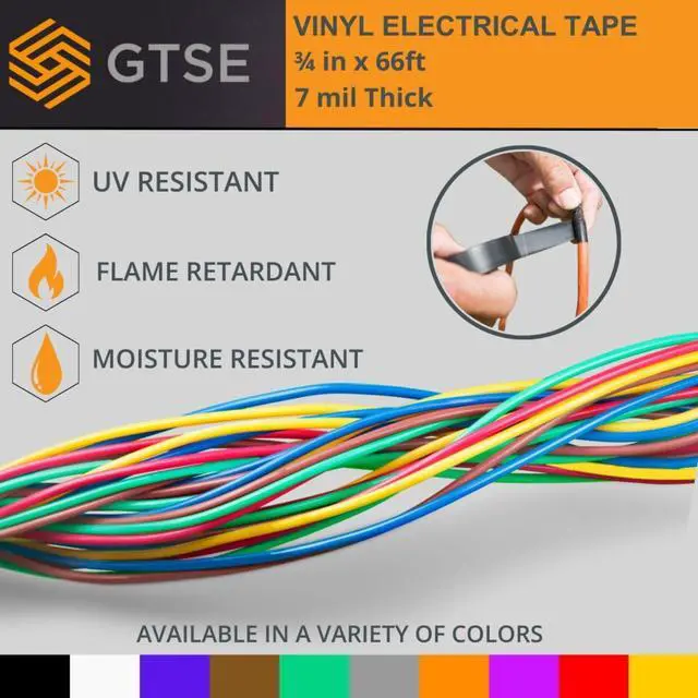 Alt view image 5 of 7 - Purple Electrical Tape, 1 Roll Waterproof, Industrial Grade Vinyl, 3/4 in x 66ft Strong Self-Adhesive PVC Electric Tape for Wire Insulation, 7 Mil, 600V UL/CSA Listed