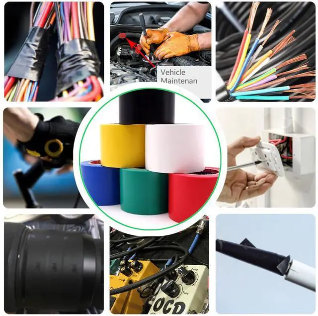 Alt view image 7 of 7 - Electrical Tape, 2-inch by 66-feet, Black, 1-Pack,Industrial Grade UL/CSA Listed, Adhesive for General Home Vehicle Auto Car Power Circuit