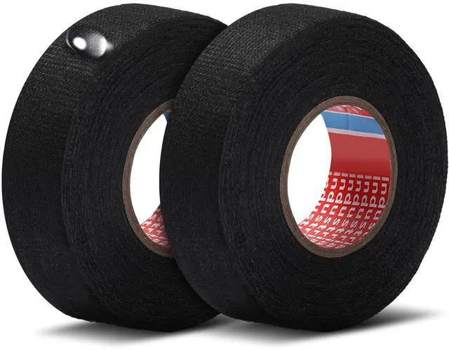 Main image of Wire Harness Cloth Electrical Tesa Tape Wire Loom Harness Automotive Heat Proof Cloth Tape for Automotive Electrical Wrap Protection Insulation Cable Fixed(2 Roll,3/4 Inch x 49.2 FT)