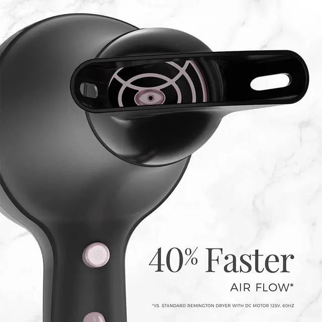 Alt view image 5 of 7 - Pro Pearl Ceramic Hair Dryer 1875W Fast Drying, Professional AC Motor, 3 Heat + 2 Speed Settings, Cool Shot, Diffuser & Concentrator Included