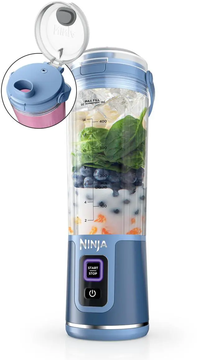 Main image of Blast Portable Blender, Cordless, 18oz. Vessel, Personal Blender For-Shakes and Smoothies, BPA Free, Leakproof-Lid and Sip Spout, USB-C Rechargeable, Dishwasher Safe Parts, Denim Blue, BC151ND