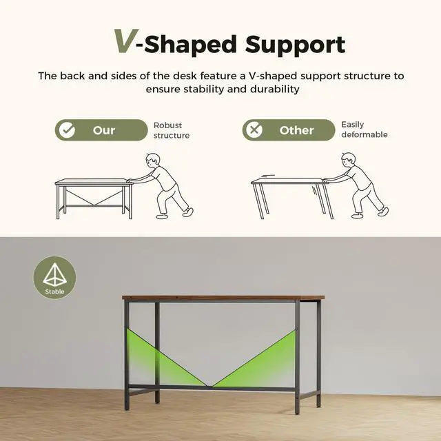 Alt view image 3 of 7 - 32 inch Computer Desk, Gaming Desk for Small Spaces, Modern Simple Style Table for Home Office, Study Student Writing Table