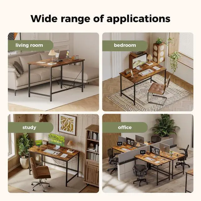 Alt view image 5 of 7 - 32 inch Computer Desk, Gaming Desk for Small Spaces, Modern Simple Style Table for Home Office, Study Student Writing Table