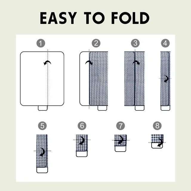 Alt view image 6 of 7 - Outdoor Picnic Blankets Waterproof Foldable Sandproof, Large Gingham Cute Picnic Mat Washable Portable for Park Beach Camping Courtyard (Navy Blue, 60"×80")