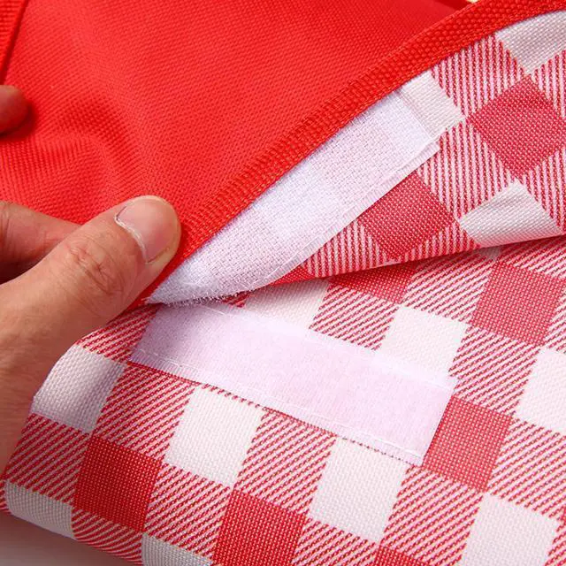 Alt view image 4 of 7 - Large Picnic Blankets,80x60in Beach Blanket Sandproof Beach Mat for 3-5 Adults Waterproof Quick Drying Outdoor Picnic Mat for Travel Camping Hiking(Red Plaids)