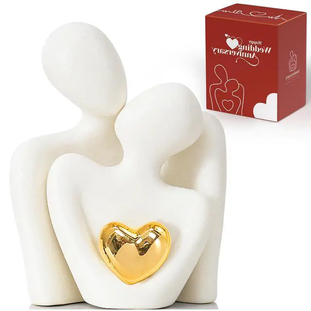Main image of Mini Couple Statue Tv Stand Decor Items for Living Room, Abstract Sculpture Knick Knacks Home Decor Couples Love Office Show Pieces- For Bedroom Romantic Gifts for Valentine Anniversary Birthday