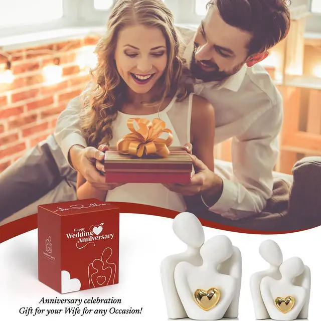 Alt view image 4 of 7 - Mini Couple Statue Tv Stand Decor Items for Living Room, Abstract Sculpture Knick Knacks Home Decor Couples Love Office Show Pieces- For Bedroom Romantic Gifts for Valentine Anniversary Birthday