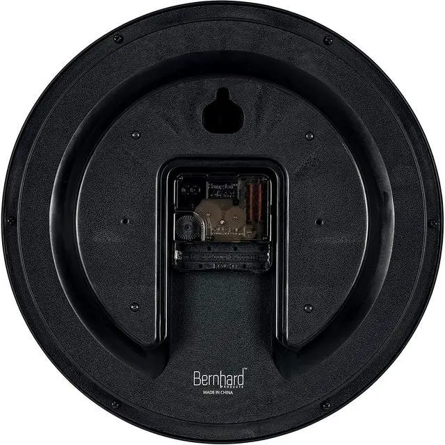Alt view image 4 of 6 - Black Wall Clock Silent Non Ticking 10 Inch Quality Quartz Battery Operated Round Easy to Read Home/Office/Kitchen/Classroom/School Clock Sweep Movement