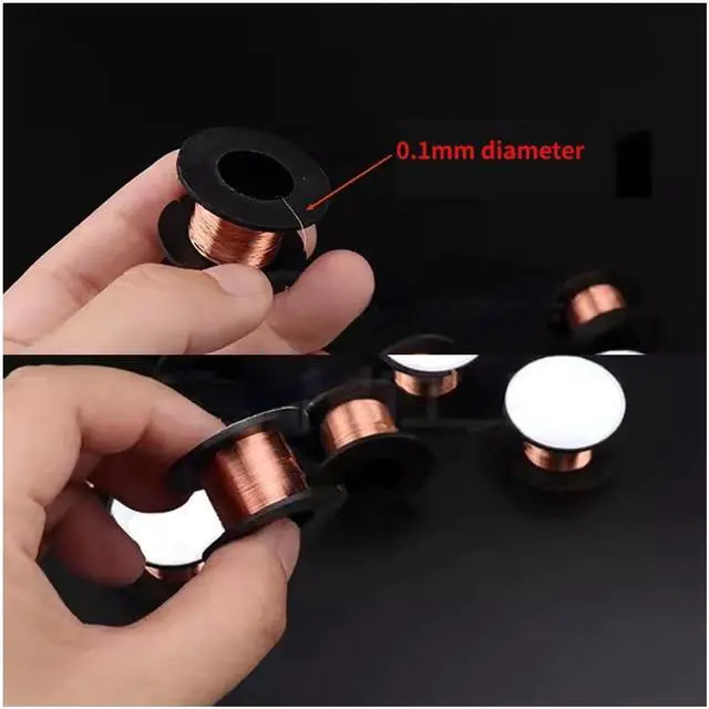 Alt view image 3 of 7 - Enameled Copper Wire, 5pcs Diameter 0.1mm Length 12m Enamelled PCB Repair Wire for Precision Motherboard Winding Magnet Copper Solder Wire