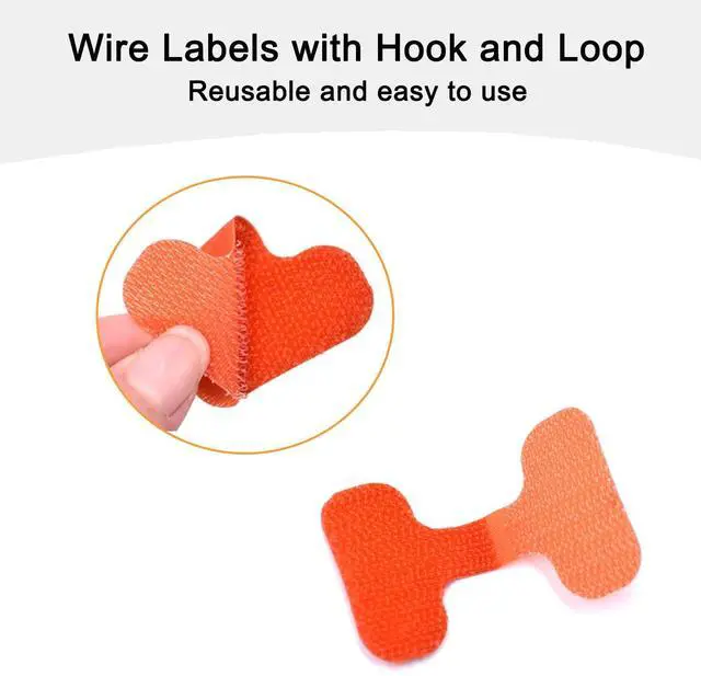 Alt view image 4 of 7 - 40 Pcs Multi Color Cable Labels, Oval Wire Labels for Electronics, Computer & Industrial Cable Management and Identification, Durable Cord Tags with Writable Surface in 8 Assorted Colors(1.5" x 0.78")