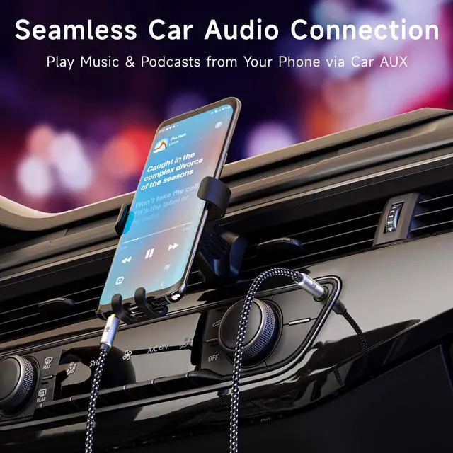 Alt view image 3 of 6 - 2-Pack 3.5mm Audio Cable - 6ft, (3.5mm Auxiliary/Aux Cord, Male to Male 3.5 mm Audio Cable, Headphone Cord) - 6 Feet / 1.8 Meters