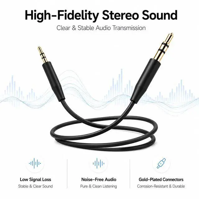 Alt view image 4 of 7 - Replacement Audio Cable Cord,Aux Wire 3.5mm to 2.5mm Compatible with Bose QuietComfort QC25 QC35 QC35II QC45 NC700 Soundlink Soundtrue Headphones (No mic)