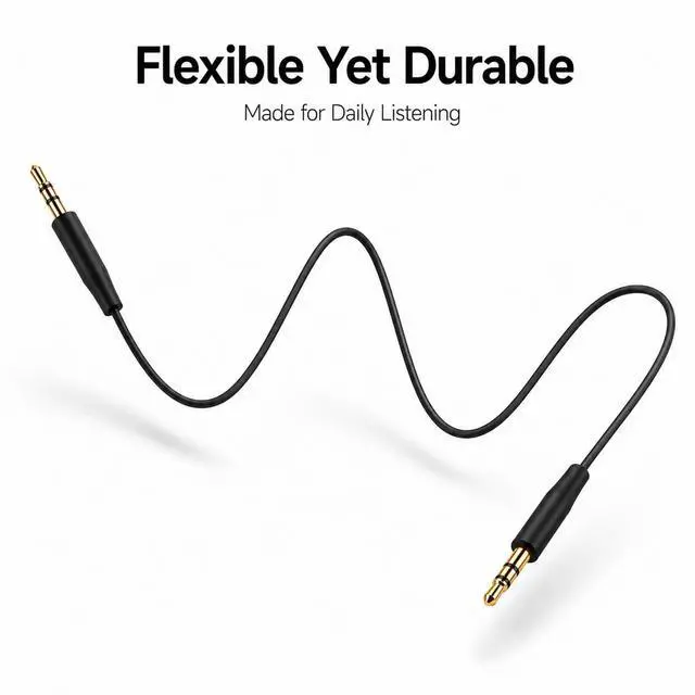 Alt view image 6 of 7 - Replacement Audio Cable Cord,Aux Wire 3.5mm to 2.5mm Compatible with Bose QuietComfort QC25 QC35 QC35II QC45 NC700 Soundlink Soundtrue Headphones (No mic)