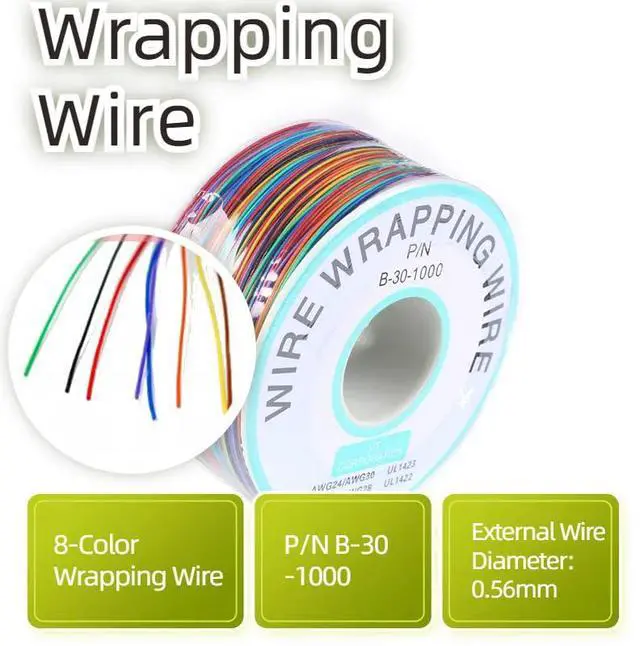 Alt view image 5 of 5 - 8-Color Electronic Wire - 30 AWG Single Core, 250M Tinned Copper Solid Cable for Circuit Boards & PCB