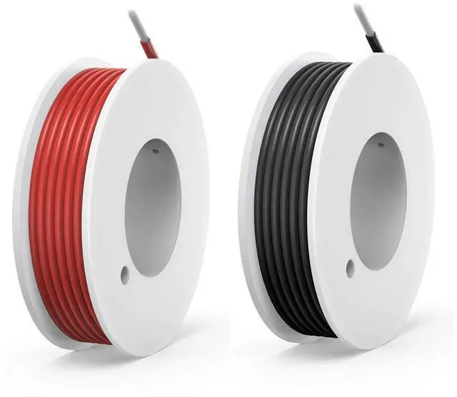 Main image of 20 awg Silicone Electrical Wire Cable 2 Colors (23ft Each) 20 Gauge Hookup Wires kit Stranded Tinned Copper Wire Flexible and Soft for DIY