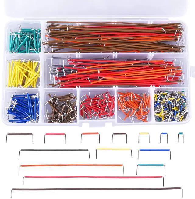 Main image of 560 Pieces Jumper Wire Kit 14 Lengths Assorted Preformed Breadboard Jumper Wire with Free Box