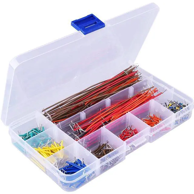 Alt view image 2 of 7 - 560 Pieces Jumper Wire Kit 14 Lengths Assorted Preformed Breadboard Jumper Wire with Free Box